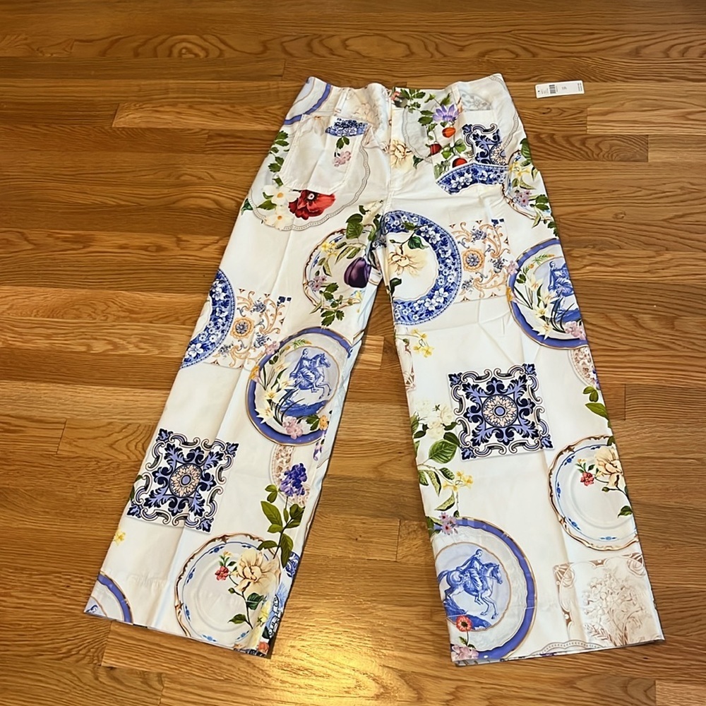 Anthropologie Maeve Colette Wide-Leg Tile Print Pants - Picture 6 of 15